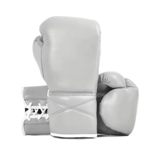 Gants de boxe légers et équilibrés à lacets en cuir véritable, respirants, unisexes, pour entraînement de kickboxing – Prix de gros - Product Image 1