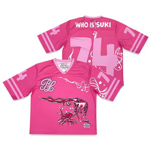 Camiseta Deportiva de Malla con Corte Cuadrado y Sublimación Personalizada, Talla Grande, Estilo Americano, con Cuello en V para Fútbol Americano y Fútbol Soccer - Product Image 5