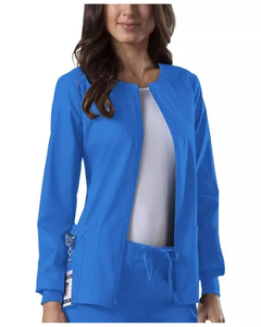 Conjuntos de Uniformes Médicos Personalizados para Enfermeras: Conjuntos de Scrubs Modernos para Hospital, Pantalones Jogger y Chaquetas de Spandex con Cremallera para Mujer - Product Image 1