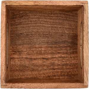 Porta Servilletas Cuadrado de Madera de Mango con Acabado Quemado para Decoración de Restaurantes, Accesorios de Cocina y Bar, Elegante Porta Servilletas Plano - Product Image 4