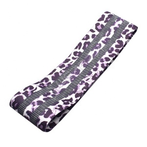 Látex de tela de alta calidad antideslizante de alta elasticidad con bandas de resistencia con logotipo personalizado Ejercicios de banda de resistencia para piernas y glúteos - Product Image 3