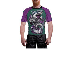 T-shirt de compression à manches courtes sublimé pour homme, Rashguard BJJ, sous-vêtement de combat MMA Jiu Jitsu, tenue de combat sublimée – Vente chaude - Product Image 4