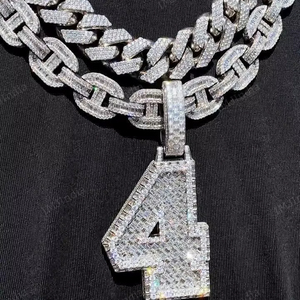 สร้อยคิวบาลิงค์เงินแท้ 925 ประดับเพชรโมอิสซาไนต์ VVS ระดับพรีเมียม ผ่านการทดสอบเพชร เครื่องประดับฮิปฮอป นาฬิกาเพชร นาฬิกาข้อมือสไตล์อังกฤษ - Product Image 1