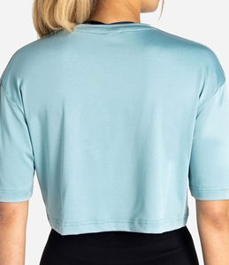 Customize Oversized Women High Quality <b>Acid</b> Wash <b>Drop</b> Shoulder Thick Heavyweight T-Shirt Crop Tops for Women - Product Image 5