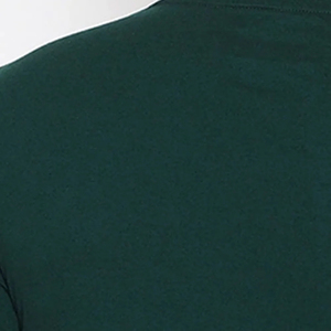 <b>Men</b>’s Premium 100% Cotton <b>T</b>-<b>Shirt</b> | Solid Dark <b>Green</b> Knitted Crew Neck | Breathable Short Sleeve Casual Tee | Custom Front Logo - Product Image 5