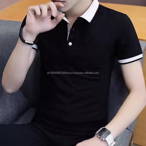 Oem Customized logo Design Short Sleeved Clothes Men's Clothing <b>Ice</b> Silk Collar T-shirt Men's Trendy Lapel Men's Polo Shirt - Product Image 3