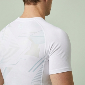 OEM Custom <b>Mens</b> Half Sleeve Compression Fitness Shirt <b>Stretch</b> Athletic Gym Workout Performance Apparel - Product Image 6
