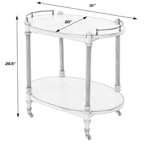 Carrito de Servicio Decorativo de Cerámica y Metal Hecho a Mano, Estilo Americano Moderno y Lujoso, Mueble Ecológico para Interiores del Hogar y Fiestas - Product Image 3