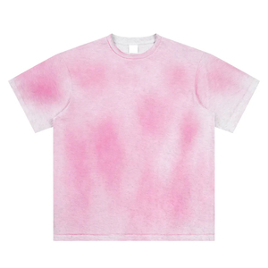 Camiseta para Hombre con Efecto Desgastado, Diseño Personalizado con Salpicaduras de Pintura, Estampado Completo, 100% Algodón Orgánico, Camisetas Blancas y Negras de Punto - Product Image 5