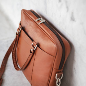 Men Brown Leather Laptop Bag Premium Quality Leather <b>Briefcase</b> with Adjustable Shoulder Strap Custom Logo Available - Product Image 6