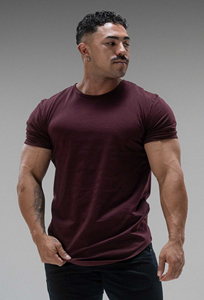 T-shirt de sport pour homme personnalisé en gros, mélange de coton respirant, impression de logo OEM, commandes en gros au prix direct usine - Product Image 1
