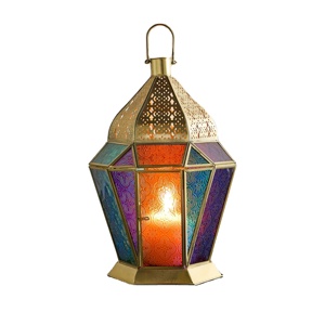 Linterna de aluminio para tumbas con motivo de hojas, colores personalizados, decoración interior y exterior para el hogar y el jardín, diseño clásico relámpago - Product Image 1