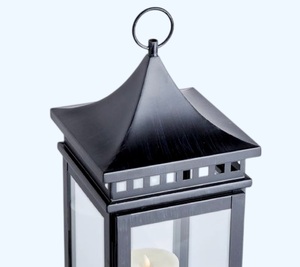 Lámpara de Metal para Exteriores, Decorativa para el Hogar, Acabado Negro Mate, Metal y Vidrio, Estilo Moderno, Personalizable, Superventas - Product Image 2