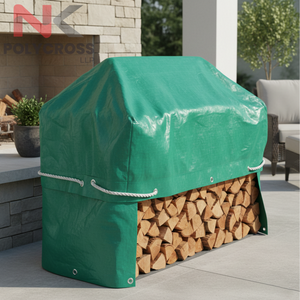 Housse de protection pour bûches de bois de chauffage, imperméable, résistante aux UV, pour stockage extérieur, anti-poussière, coupe-vent, protection robuste - Product Image 2