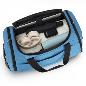 Sac de sport unisexe en nylon 30-40L, couleur unie, fermeture éclair, sac de fitness décontracté, poignée souple et durable - Product Image 5
