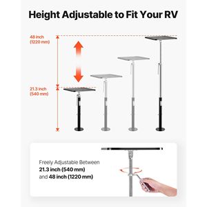 2 Soportes de Acero con Recubrimiento en Polvo para Autocaravanas, Remolques de Viaje, 1000 lb, Ajustables, Deslizantes, Niveladores, 21.3 Pulgadas-48 - Product Image 3
