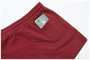 Pantalones Cortos Casuales de Mujer, Tejidos, de Color Sólido, Cintura Elástica, Ajuste Holgado, Azul Claro, Transpirables, Cintura Media - Product Image 4