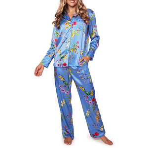 Sleepwear Ladies Pajamas Set for Women Custom Printing Sublimation Sleepwear Shorts & <b>Pants</b> Pajama Set Nighty Women's Sleepwear - Product Image 3