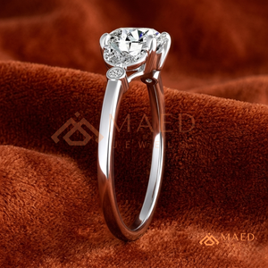 925 Sterling <b>Silver</b> Oval Cut Moissanite Engagement <b>Ring</b> Twisted Band <b>Solitaire</b> Bridal Wedding <b>Ring</b> Women - Product Image 2