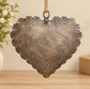 AK Laiton Haute Qualité Métal Coeur Forme De Noël Décor Suspendu Avec Antique Fini Pour Hôtel Décor/Arbre De Noël Décor - Product Image 3