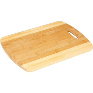 Planche à découper en bambou bicolore durable en gros, bloc de découpe en bois naturel et organique avec poignée pour la cuisine, écologique - Product Image 1