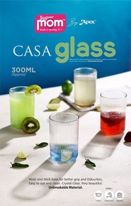 Vaso Reutilizable Anax de 300 ml, Plástico Acrílico, Libre de BPA, Transparente, Apto para Lavavajillas, para Hoteles, Fiestas, Hogar y Oficina - Product Image 3