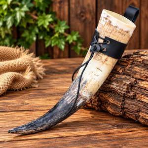 Natural Horn Classic Eco-Friendly Handmade Viking Style <b>Beer</b> & Wine <b>Tankard</b> Medieval Mead Ale Cup - Product Image 3