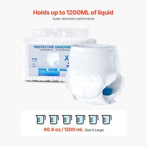 Pannolini per incontinenza usa e getta ad alta assorbenza per adulti, protettivi contro le perdite, per uomo e donna, con stampa decorativa - Product Image 5