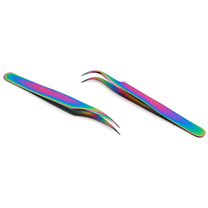 Curved <b>Lash</b> Tweezers Stainless Steel Nipper Anti-static DIY <b>Cluster</b> Eyelash Curved Tweezers Grafted Eyelash Extension Fiber Tip - Product Image 1