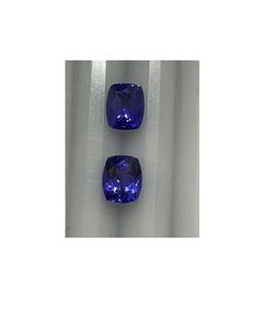 คุณภาพสูงได้รับการรับรองจากราชวงศ์ Tanzanite เบาะสีน้ำเงินตัดเป็นคู่อัญมณีธรรมชาติสำหรับการทำเครื่องประดับสไตล์ทันสมัยหรือเป็นของขวัญ - Product Image 1