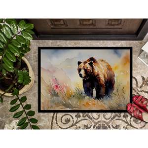 Grizzly Bear Doormat Non-Slip Washable Low Pile Indoor/<b>Outdoor</b> Entryway <b>Rug</b> 24H X 36W Front Door Mat - Product Image 3