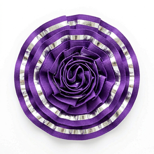 Neelkamal Industries 25mm Royal Purple Silver Woven Metallic Ribbon Decorative Trim for DIY Crafts Bows & Home Decor - Product Image 2