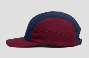 Unisex <b>Navy</b> Blue And Burgundy Color Block <b>Baseball</b> <b>Cap</b> Casual Style Adjustable Fit Four Seasons Wear - Product Image 3