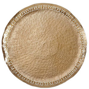 Plato de Presentación Redondo de Metal Estilo Americano, Biodegradable, Pulido, de la Marca Bold Blossom, para Hoteles, Restaurantes, Banquetes, Bodas y Servicios de Catering - Product Image 3