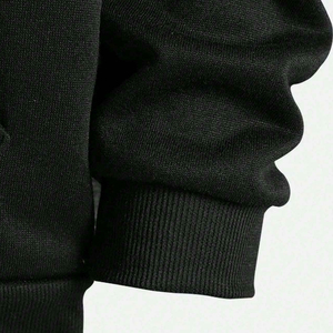 เสื้อฮู้ดซิปผู้ชายสีเทา พิมพ์ลายสกรีน แจ็คเก็ตผ้าฟลีซลำลอง เสื้อกันหนาว ผ้าฝ้าย 100% ทรงโอเวอร์ไซส์ เป็นมิตรกับสิ่งแวดล้อม - Product Image 4