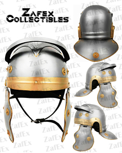 Casco Romano Medieval de Alta Calidad, Armadura Antigua de Acero Suave Hecha a Mano, para Reenactaciones, Decoración del Hogar, Acabado Pulido - Product Image 4