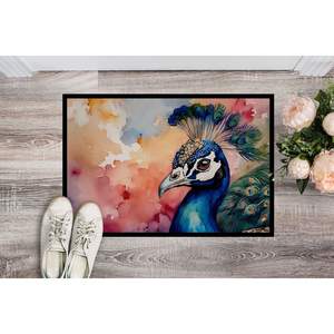 Peacock Non-Slip <b>Doormat</b> Low Pile Indoor/Outdoor Washable Rugs for Entryway 24H X 36W Front Door Mat - Product Image 2
