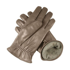 Gants en cuir thermiques d'hiver à écran tactile, couleur noire, pour hommes, avec doublure en laine, fabriqués au Pakistan - Product Image 6
