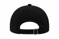 Casquette unisexe structurée à 6 panneaux, profil moyen, en sergé de coton Oxford, bicolore noir et rose vif, avec broderie personnalisée, vente en gros