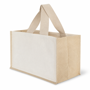 Custom Logo Jute Cotton Canvas Shopping Tote Bag with Inside Pocket 40x33x18 cm Reusable Promotional Wholesale Manufacturer - Product Image 1