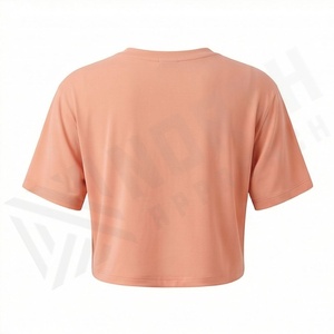 Débardeur court en coton personnalisable pour femme et fille, couleur unie, délavé, style streetwear, pour fitness, gym, entraînement et activewear - Product Image 2