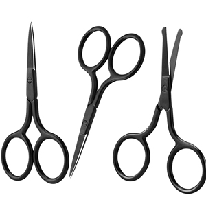 Tijeras Profesionales de Acero Inoxidable para Cejas, con Logotipo Personalizado, Mango Cómodo, Diseño para Diestros, Hoja Recta y Afilada - Product Image 1