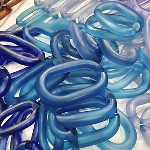 Chaîne à maillons en résine écologique, grande, faite à la main, décoration murale en résine. - Product Image 4