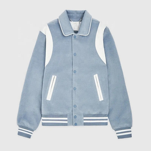 เสื้อแจ็คเก็ตวาร์ซิตี้พิมพ์ลายปักคุณภาพสูง HD สำหรับผู้ชายและผู้หญิง รุ่นใหม่ล่าสุด เสื้อแจ็คเก็ตฤดูหนาว ปักตัวอักษรด้านหน้าและด้านหลัง รับผลิตตามแบบ OEM - Product Image 4