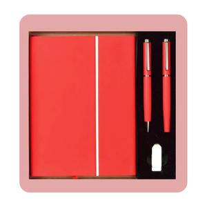 Juego de Regalo Corporativo de Lujo 3 en 1 de Cuero PU (Agenda, Llavero) Personalización con Grabado en Relieve, Impresión de Logotipo en Color Personalizado, Caja de Regalo - Product Image 1