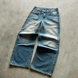 Pantalones Anchos Rectos de Alta Calidad, Jeans Retro Lavados, Estilo Hip-hop Americano Vintage, Jeans Holgados para Mujer - Product Image 5