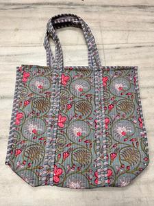 Color <b>Shoulder</b> <b>Strap</b> Hand Carry Women's Travel Handmade 100% Cotton Floral Handblock Printed Tote <b>Bag</b> For Women Gift Her - Product Image 3