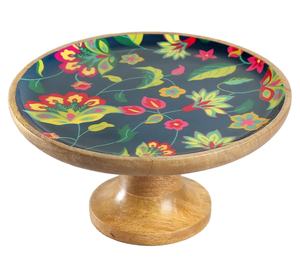 Support à gâteau moderne en bois 100% naturel, personnalisable, imprimé en émail, élégant, artisanal, pour desserts, repas à domicile, célébrations festives - Product Image 1