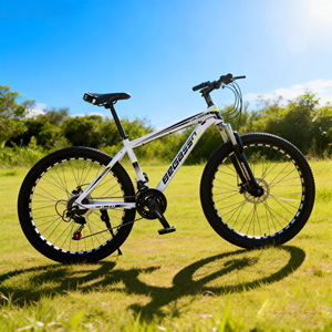 Vélo de montagne pour adultes à 21 vitesses avec cadre <span class=keywords><strong>en</strong></span> alliage d'aluminium léger, vélo unisexe <span class=keywords><strong>pas</strong></span> <span class=keywords><strong>cher</strong></span> de 24 pouces pour une utilisation quotidienne décontractée - Product Image 1