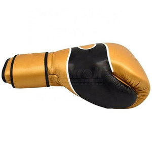 Gants de boxe en cuir confortables avec sangle de poignet antidérapante et réglable pour l'entraînement en salle de sport - Conception durable et rembourrage doux - Product Image 4